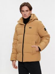 Calvin Klein Kurtka zimowa Crinkle K10K110336 Khaki Regular Fit. Brązowe kurtki męskie Calvin Klein, na zimę, m, bez wzorów, z syntetyku, bez ramiączek, bez kaptura. Za 1,499.00 zł.