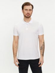 KARL LAGERFELD Polo 745000 542200 Biały Regular Fit. Białe koszulki polo męskie KARL LAGERFELD, m, bez wzorów, z bawełny, bez kołnierzyka, bez ramiączek. Za 969.99 zł.