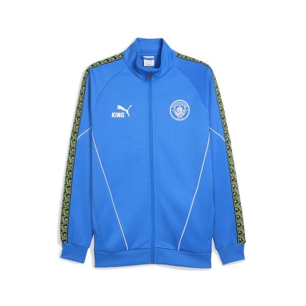 Męska kurtka Manchester City KING Anthem PUMA. Niebieskie kurtki męskie Puma, m, bez wzorów, retro, bez ramiączek, bez kaptura. Za 389.00 zł.