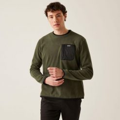 Polar turystyczny męski Frankie Crew. Zielone bluzy z polaru męskie Regatta, m, bez wzorów, z polaru, eleganckie, bez ramiączek, bez kaptura. W wyprzedaży za 107.15 zł.