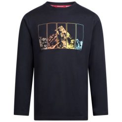 Męska Koszulka Casualowa Zeppelin Z Długim Rękawem. Czarne koszulki męskie z długim rękawem Trespass, m, bez wzorów, sportowe, bez kołnierzyka, bez ramiączek. Za 113.99 zł.