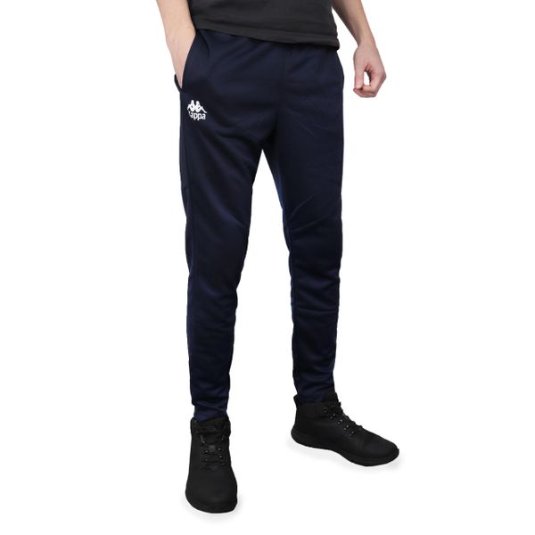 Spodnie męskie dresowe Kappa MEN TRAINING. Niebieskie spodnie dresowe męskie Kappa, bez wzorów, z dresówki. Za 119.00 zł.
