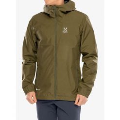 Kurtka z membraną męska Haglofs Kaise GTX Jacket. Zielone kurtki męskie Haglöfs, m, bez wzorów, sportowe, bez ramiączek, bez kaptura. Za 832.99 zł.