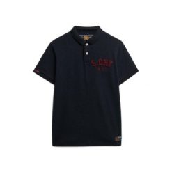 Polo Superdry Vintage Athletic. Niebieskie koszulki polo męskie Superdry., m, bez wzorów, vintage, bez kołnierzyka, bez ramiączek. Za 252.00 zł.