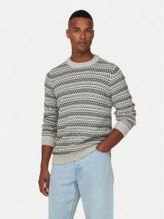 Only & Sons Sweter Musa 22027268 Beżowy Regular Fit. Brązowe kardigany męskie Only & Sons, m, bez wzorów, z syntetyku, bez ramiączek. Za 89.99 zł.