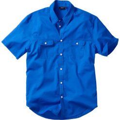 Koszula z krótkim rękawem bonprix lazurowy niebieski. Niebieskie koszule męskie bonprix, na lato, l, bez wzorów, bez kołnierzyka, bez ramiączek. Za 54.99 zł.