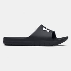 Klapki na basen męskie Under Armour Core Pth Sl. Czarne klapki i japonki męskie Under Armour, bez wzorów, z materiału. W wyprzedaży za 117.25 zł.