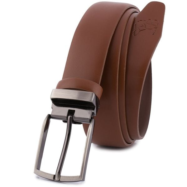 Pasek skórzany BELTIMORE r.120-135 cm E38 brązowy. Brązowe paski męskie bez wzorów. Za 59.90 zł.