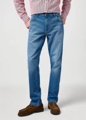 MESKIE SPODNIE WRANGLER GREENSBORO MOSAIC 112362335. Jeansy męskie Wrangler, bez wzorów, z jeansu. Za 219.99 zł.