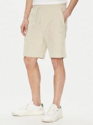 BOSS Szorty sportowe 50539868 Beżowy Regular Fit. Brązowe szorty sportowe męskie Boss, bez wzorów, z bawełny, sportowe. Za 279.99 zł.