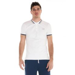 Koszulka polo z bawełna na co dzień na siłownię. Białe koszulki polo męskie LEONE 1947 APPAREL, m, bez wzorów, z bawełny, biznesowe, bez kołnierzyka, bez ramiączek. W wyprzedaży za 112.15 zł.