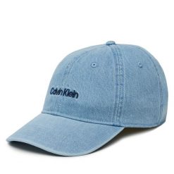 Czapka z daszkiem Calvin Klein. Niebieskie czapki męskie Calvin Klein, bez wzorów. Za 159.99 zł.