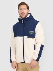 4F Polar sherpa regular z kapturem męski - biały S. Białe bluzy z polaru męskie 4f, m, bez wzorów, z materiału, klasyczne, bez ramiączek, z kapturem. Za 269.99 zł.