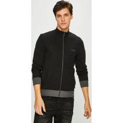 Emporio Armani - Bluza. Czarne bluzy rozpinane męskie Emporio Armani, z bawełny. Za 489.90 zł.