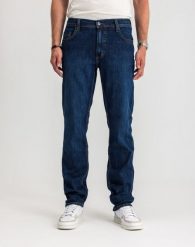 Męskie Spodnie Jeansowe Mustang Style Washington Straight Denim Blue 1017119 5000 882. Niebieskie jeansy męskie Mustang, bez wzorów, z denimu. Za 199.99 zł.