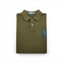 Second life - Krótki rękaw Męskie polo Brązowy - Stan dobry. Brązowe koszulki polo męskie Ralph Lauren, m, bez wzorów, sportowe, bez kołnierzyka, bez ramiączek. Za 105.71 zł.