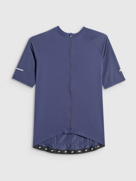4F Koszulka kolarska męska - granatowa S. Niebieskie t-shirty męskie 4f, l, bez wzorów, z włókna, bez kołnierzyka, bez ramiączek. Za 179.99 zł.