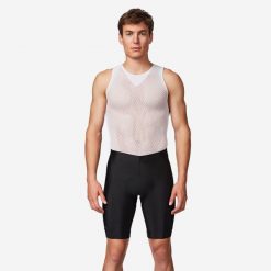 Spodenki rowerowe szosowe męskie Van Rysel Discover. Czarne szorty sportowe męskie VAN RYSEL, bez wzorów, z tworzywa sztucznego, sportowe. Za 89.99 zł.