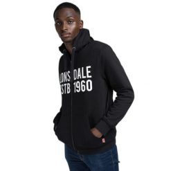 Bluza z kapturem i zamkiem błyskawicznym Lonsdale Solfach. Czarne bluzy z kapturem męskie Lonsdale, m, bez wzorów, z kapturem. Za 244.50 zł.