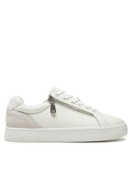Calvin Klein Jeans Sneakersy Classic Cupsole Zip Low In YM0YM01254 Biały. Białe buty sportowe na co dzień męskie Calvin Klein Jeans, m, bez wzorów, z jeansu, bez ramiączek, bez kaptura. Za 339.99 zł.