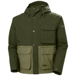 Kurtka wodoodporna Helly Hansen Escape Utility. Zielone kurtki męskie Helly Hansen, m, bez wzorów, bez ramiączek, bez kaptura. W wyprzedaży za 750.50 zł.