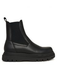 Guess Sztyblety FMFFER LEA10 Czarny. Czarne sztyblety męskie Guess, ze skóry, bez obcasa, bez zapięcia. Za 579.99 zł.