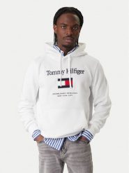 Tommy Hilfiger Bluza Embro Flag MW0MW42735 Biały Regular Fit. Białe bluzy nierozpinane męskie Tommy Hilfiger, m, bez wzorów, z bawełny, bez ramiączek, bez kaptura. Za 529.99 zł.