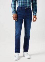 WRANGLER MĘSKIE SPODNIE JEANSOWE WRANGLER LARSTON NIGHT SHADE 112350845. Jeansy męskie Wrangler, bez wzorów, z jeansu. Za 209.99 zł.