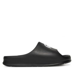 Klapki Lacoste. Czarne klapki i japonki męskie Lacoste, bez wzorów. Za 159.99 zł.
