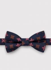 PAKO LORENTE – Granatowa wzorzysta mucha męska. Krawaty i muchy męskie Pako Lorente, bez wzorów, z poliesteru, eleganckie. Za 69.99 zł.