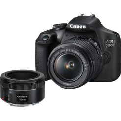 Canon EOS 2000D + EF-S 18-55mm f/3,5-5.6 IS II + EF 50mm f/1.8 STM- szybka wysyłka! - Raty 10 x 239,90 zł. Aparaty lustrzanki marki Canon. Za 2,399.00 zł.
