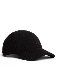Tommy Hilfiger Czapka z daszkiem Th Flag 6 Panel Cord Cap AM0AM13583 Czarny. Czarne czapki męskie Tommy Hilfiger, bez wzorów, z materiału. Za 149.99 zł.
