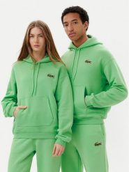 Lacoste Bluza SH2754 Zielony Relaxed Fit. Zielone bluzy nierozpinane męskie Lacoste, m, bez wzorów, z bawełny, bez ramiączek, bez kaptura. Za 399.99 zł.