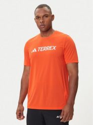 Adidas T-Shirt Terrex Multi Climacool Logo Tech JI9236 Pomarańczowy Regular Fit. Brązowe t-shirty sportowe męskie ADIDAS, m, bez wzorów, z syntetyku, sportowe, bez ramiączek. Za 129.99 zł.