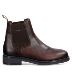 Sztyblety Gant. Brązowe sztyblety męskie Gant, bez obcasa, bez zapięcia. Za 599.99 zł.