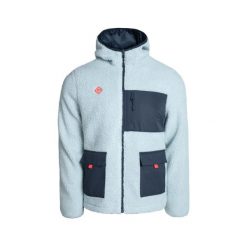 Kurtka polarowa RENO unisex z kapturem, ciepła i z funkcjonalnymi kieszeniami. Niebieskie kurtki męskie IZAS, na zimę, m, bez wzorów, z polaru, eleganckie, bez ramiączek, z kapturem. Za 399.96 zł.