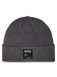 Alpha Industries Czapka Label Beanie 118934 Szary. Szare czapki męskie Alpha Industries, na zimę, bez wzorów, z materiału. Za 119.99 zł.