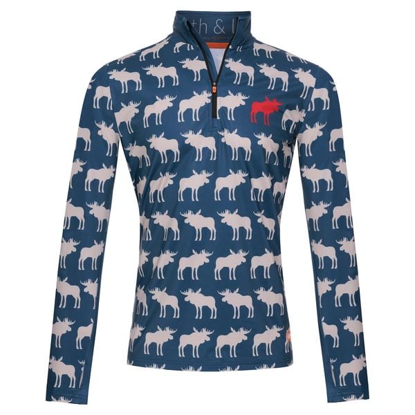 Bluza narciarska Męska Gareth & Lucas Eighty-One. Niebieskie bluzy z polaru męskie GARETH & LUCAS, m, bez wzorów, z elastanu, sportowe, bez ramiączek, bez kaptura. Za 229.99 zł.