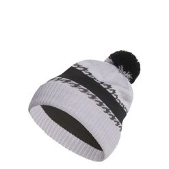 Czapka Cold.rdy 3- Stripes Pom Beanie. Szare czapki męskie ADIDAS, bez wzorów, z dzianiny, sportowe. Za 129.00 zł.