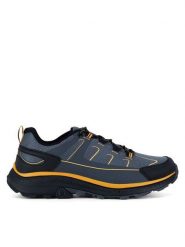 Hunter Trekkingi PEAK RT LOW WP Szary. Szare buty trekkingowe męskie Hunter, bez wzorów, z materiału, sportowe, bez obcasa, bez zapięcia. Za 329.99 zł.