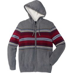 Sweter rozpinany z kapturem Regular Fit bonprix szary melanż. Kardigany męskie marki bonprix. Za 54.99 zł.