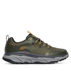 Trekkingi Skechers. Brązowe buty trekkingowe męskie Skechers, bez wzorów, sportowe, bez obcasa, bez zapięcia. Za 379.99 zł.