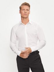 Liu Jo Koszula QXX007 T2662 Biały Slim Fit. Białe koszule męskie Liu Jo, m, bez wzorów, z bawełny, bez kołnierzyka, bez ramiączek. Za 219.99 zł.