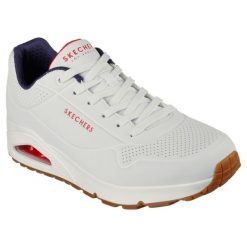 Męskie UNO STAND ON AIR Sneakersy Biały / Granatowy. Białe buty sportowe na co dzień męskie Skechers, m, bez wzorów, z gumy, bez ramiączek, bez kaptura. Za 417.00 zł.
