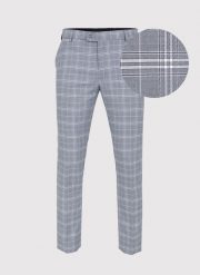 PAKO LORENTE – Szare spodnie garniturowe w kratkę P22SF-6G-005-N-S. Szare eleganckie spodnie męskie Pako Lorente, bez wzorów, z elastanu. Za 149.99 zł.