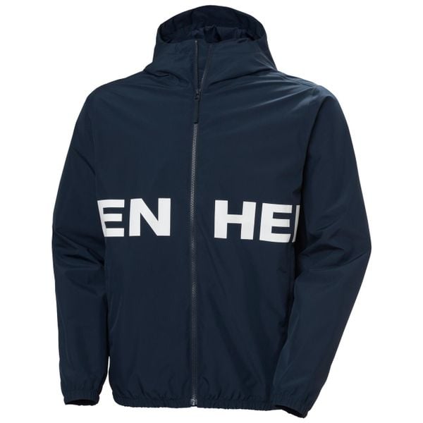 Kurtka wodoodporna Helly Hansen Core Graphic. Niebieskie kurtki męskie Helly Hansen, m, bez wzorów, bez ramiączek, bez kaptura. Za 629.50 zł.