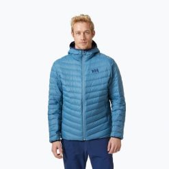 Kurtka puchowa męska Helly Hansen Verglas Hooded Down Insulator. Niebieskie kurtki męskie Helly Hansen, m, bez wzorów, z puchu, sportowe, bez ramiączek, bez kaptura. Za 459.99 zł.