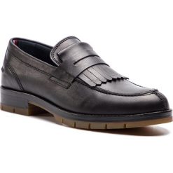 Mokasyny TOMMY HILFIGER - Brushed Leather Fringe Loafer FM0FM02098 Black 990. Mokasyny męskie marki Tommy Hilfiger. Za 799.00 zł.
