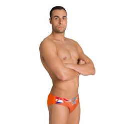 Kąpielówki slipy męskie na basen Arena OG Brief Nederland. Brązowe kąpielówki męskie ARENA, l, bez wzorów. Za 49.99 zł.