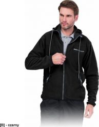 Reis POLAR-HOOD - bluza polarowa miła w dotyku kaptur ściągany sznureczkiem zapinana na suwak 100% poliester, 290 g/m2 - czarny 12XL. Czarne bluzy rozpinane męskie Reis, m, bez wzorów, z polaru, bez ramiączek, bez kaptura. Za 94.09 zł.